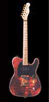 walnut telecaster style electric guitar