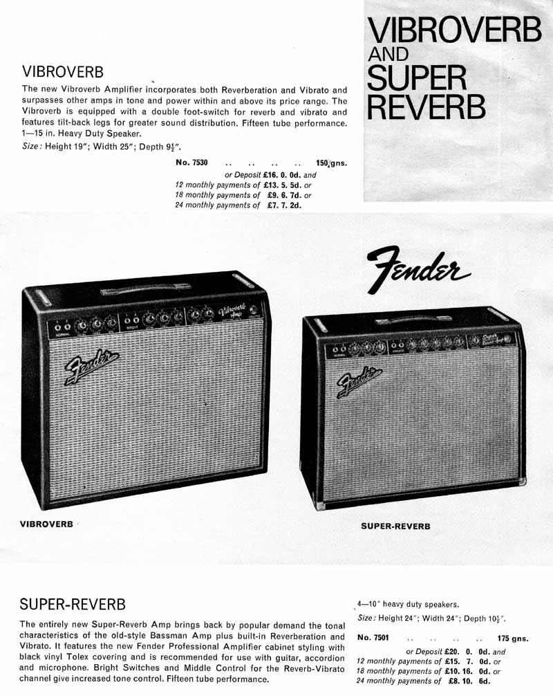 Fender Vibroverb and Super Reverb