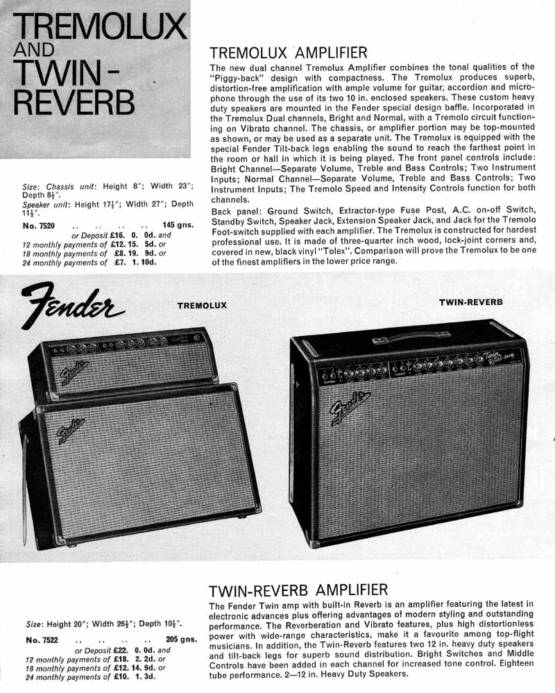 Fender Tremolux and Twin-Reverb