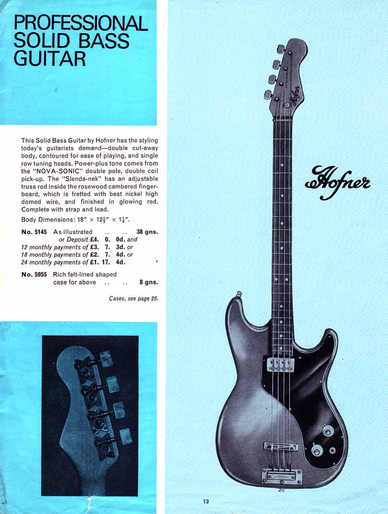 Solid Hofner Bass