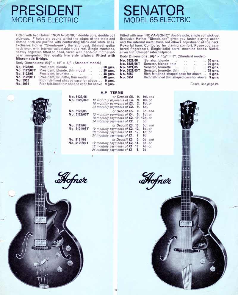 Hofner President and Senator - Electric