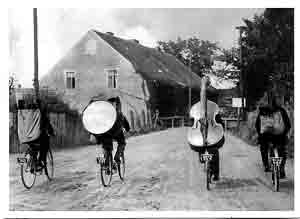 double bass on bike