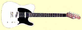 hollow telecaster style electric guitar